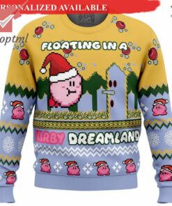 Kirby Video Game Pink Kirby Ugly Christmas Sweater