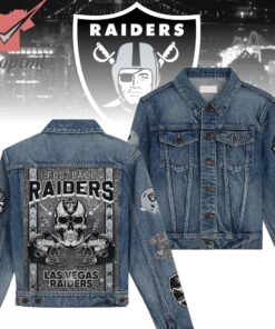 Las Vegas Raiders NFL Hooded Denim Jacket