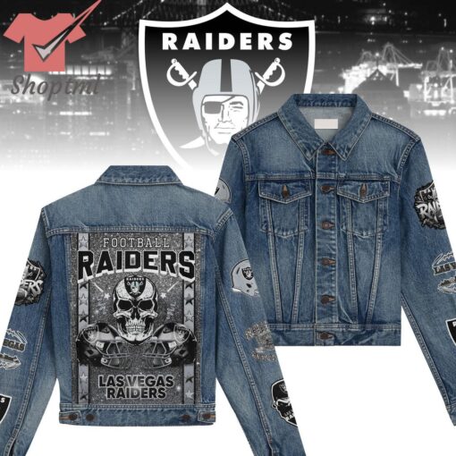 Las Vegas Raiders NFL Hooded Denim Jacket