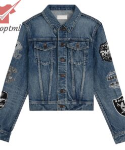 Las Vegas Raiders NFL Hooded Denim Jacket