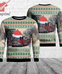 Little Ferry New Jersey Little Ferry Hook & Ladder Company No. 1 Ladder 307 Christmas Ugly Sweater