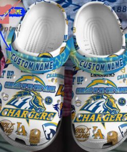 Los Angeles Chargers to the game custom name crocs clogs