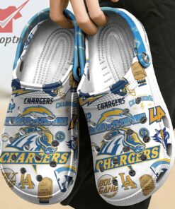 los angeles chargers to the game custom name crocs clogs 3 vTezk