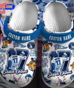 Los Angeles Dodgers Shohei Ohtani Custom Name Crocs Clogs Shoes