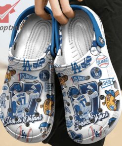 los angeles dodgers shohei ohtani custom name crocs clogs shoes 3 v7QnO