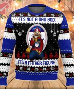 Michelob Ultra Beer It’s Not A Dad Bod It’s A Father Figure Ugly Christmas Sweater