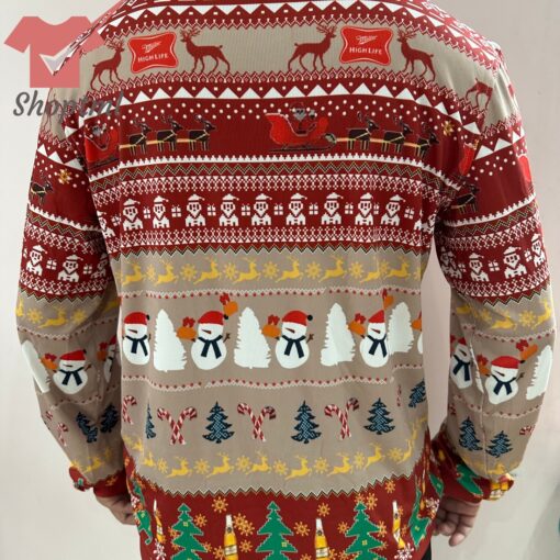 Miller High Life Beer Ugly Christmas Sweater