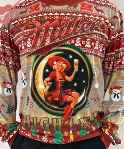 miller high life beer ugly christmas sweater 4 E3atL