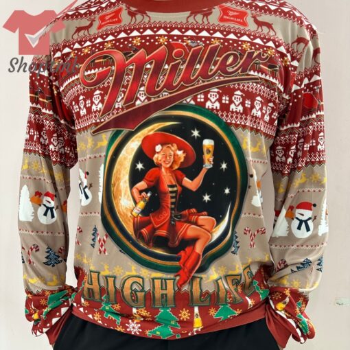 Miller High Life Beer Ugly Christmas Sweater