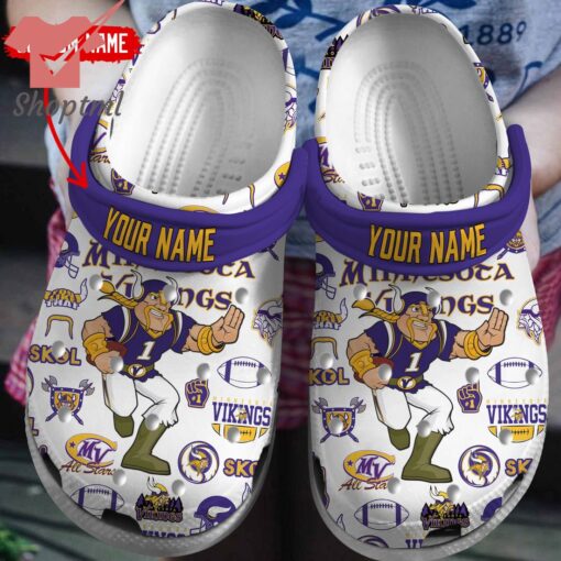 Minnesota Vikings 2024 Custom Name Crocs Clogs