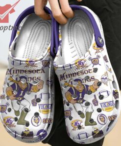 minnesota vikings 2024 custom name crocs clogs 3 hOYNF