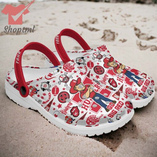 Nebraska Cornhuskers go big red custom name crocs clogs