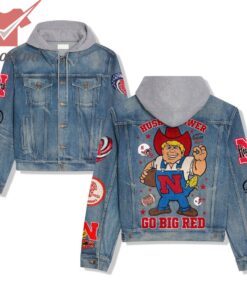 Nebraska Cornhuskers Go Big Red Hooded Denim Jacket