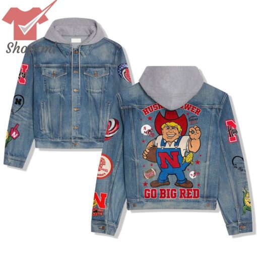 Nebraska Cornhuskers Go Big Red Hooded Denim Jacket