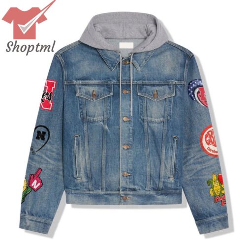 Nebraska Cornhuskers Go Big Red Hooded Denim Jacket