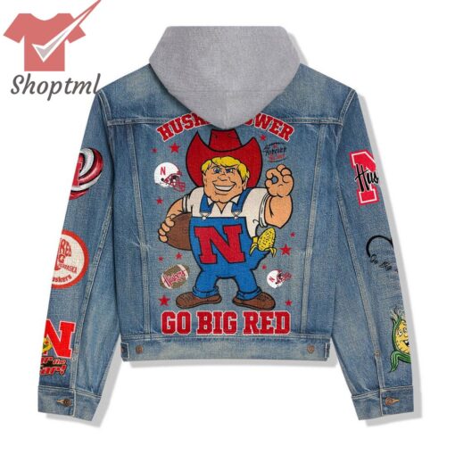 Nebraska Cornhuskers Go Big Red Hooded Denim Jacket