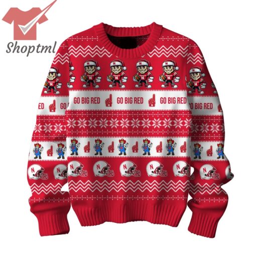 Nebraska Cornhuskers Go Big Red Ugly Christmas Sweater