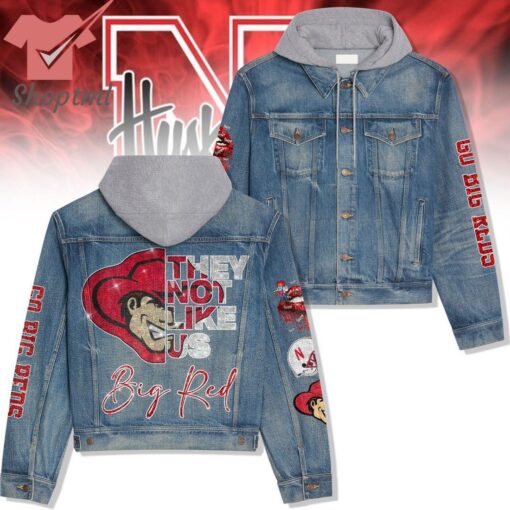 Nebraska Cornhuskers They Not Like Us Hooded Denim Jacket