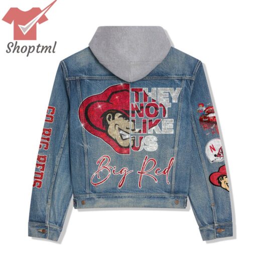 Nebraska Cornhuskers They Not Like Us Hooded Denim Jacket