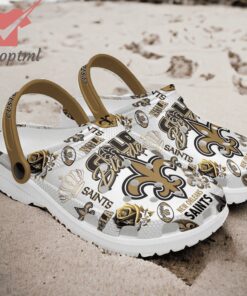 New Orleans Saints gold blooded custom name crocs clogs