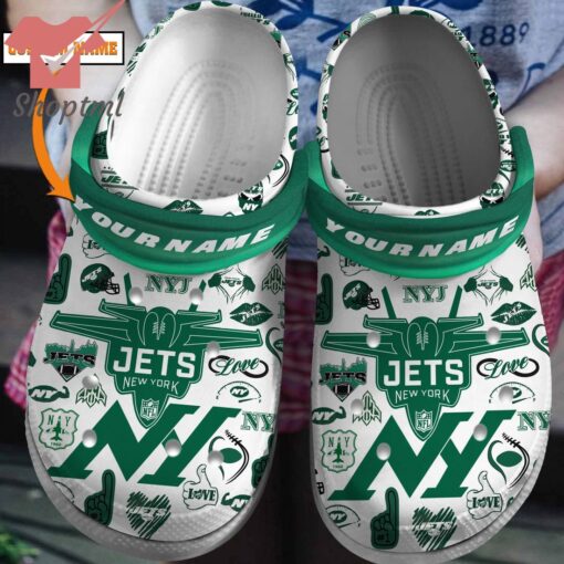 New York Jets 2024 custom name crocs clogs