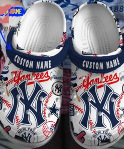 New York Yankees MLB Custom Name Crocs Clogs Shoes