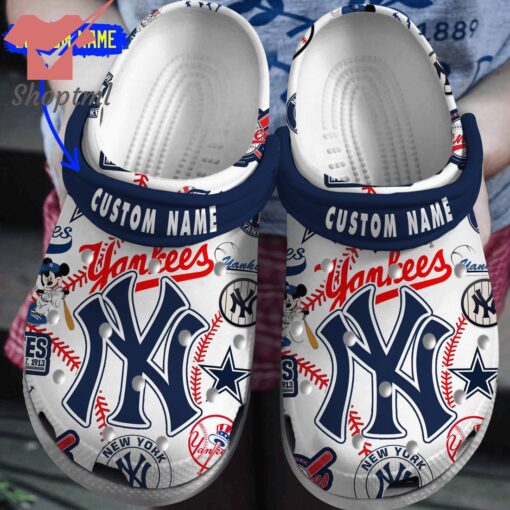 New York Yankees MLB Custom Name Crocs Clogs Shoes