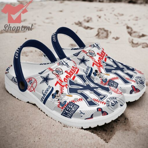 New York Yankees MLB Custom Name Crocs Clogs Shoes