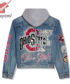 ohio state buckeyes they not like us hooded denim jacket 3 WKwV4