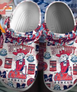 Ole Miss Rebels Hotty Toddy Custom Name Crocs Clogs