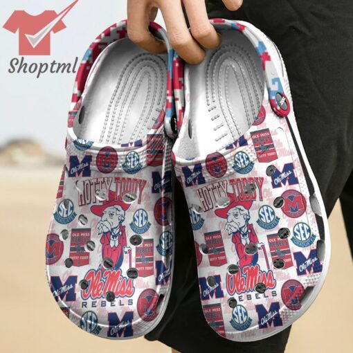 Ole Miss Rebels Hotty Toddy Custom Name Crocs Clogs