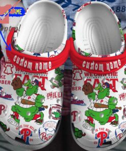 Philadelphia Phillies National League East Custom Name Crocs Clogs Shoes