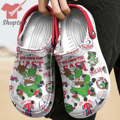 Philadelphia Phillies National League East Custom Name Crocs Clogs Shoes