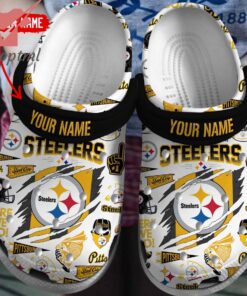 Pittsburgh Steelers 2024 Custom Name Crocs Clogs