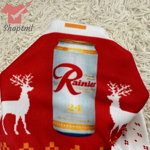 Rainier Beer Ugly Christmas Sweater