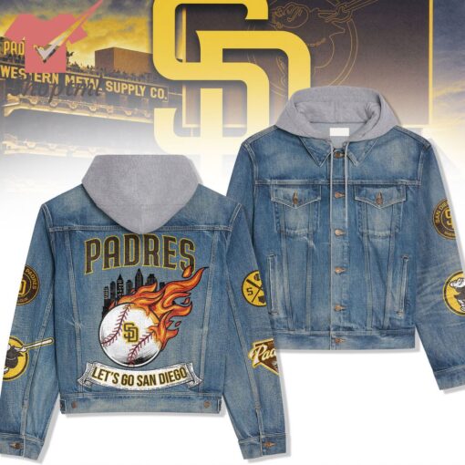 San Diego Padres Let’s Go San Diego Hooded Denim Jacket