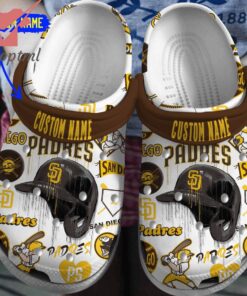 San Diego Padres MLB Custom Name Crocs Clogs Shoes