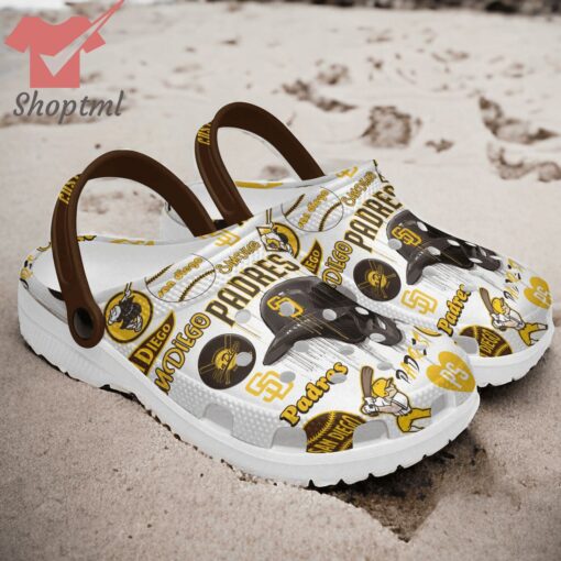 San Diego Padres MLB Custom Name Crocs Clogs Shoes