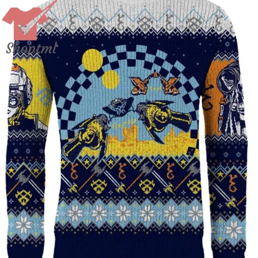 Santa’s New Sleigh Pod Racer Ugly Christmas Sweater