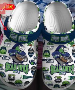 Seattle Seahawks 2024 Custom Name Crocs Clogs