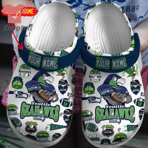 Seattle Seahawks 2024 Custom Name Crocs Clogs