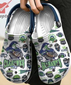 seattle seahawks 2024 custom name crocs clogs 3 cNKSp