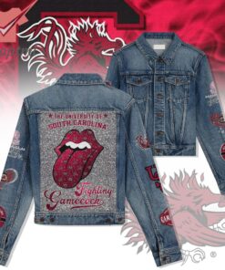 South Carolina Gamecocks Fighting Gamecock Hooded Denim Jacket