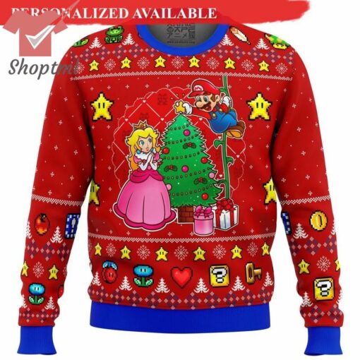 Super Mario Princess Peach Ugly Christmas Sweater