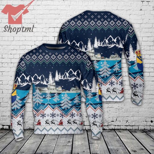 Swedish Navy HSwMS Belos Ugly Christmas Sweater