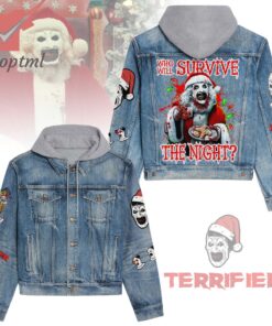 Terrifier Who Will Survive The Night Hooded Denim Jacket