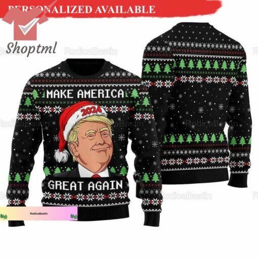 Trump 2024 Make America Great Again Ugly Christmas Sweater