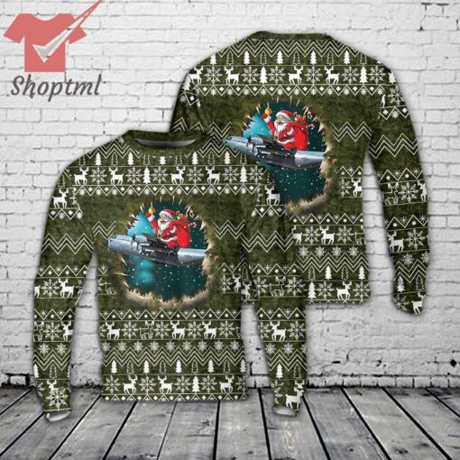 US Air Force Texas Air National Guard 181st Airlift Squadron Lockheed C-130H-LM Hercules 85-1365 Christmas Ugly Sweater