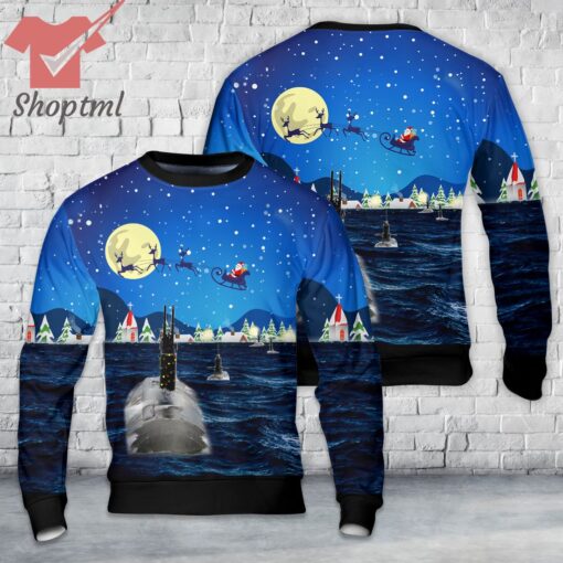 US Navy Submarine Bubblehead Ugly Christmas Sweater