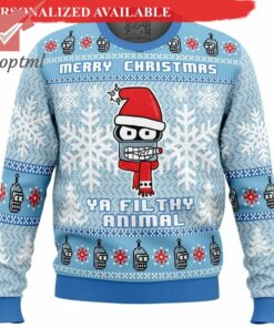 Ya Filthy Animal Futuramas Ugly Christmas Sweater